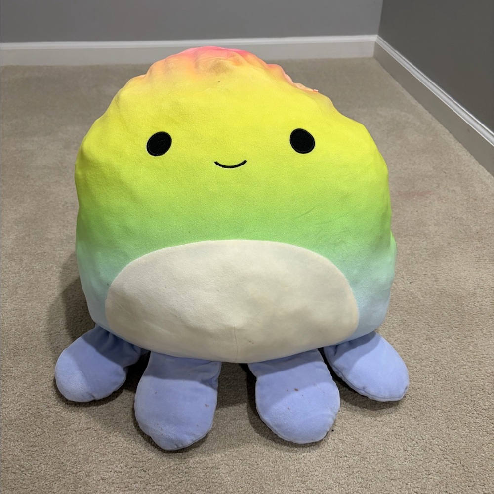 Squishmallows Yellow and Green Stuffed Animal